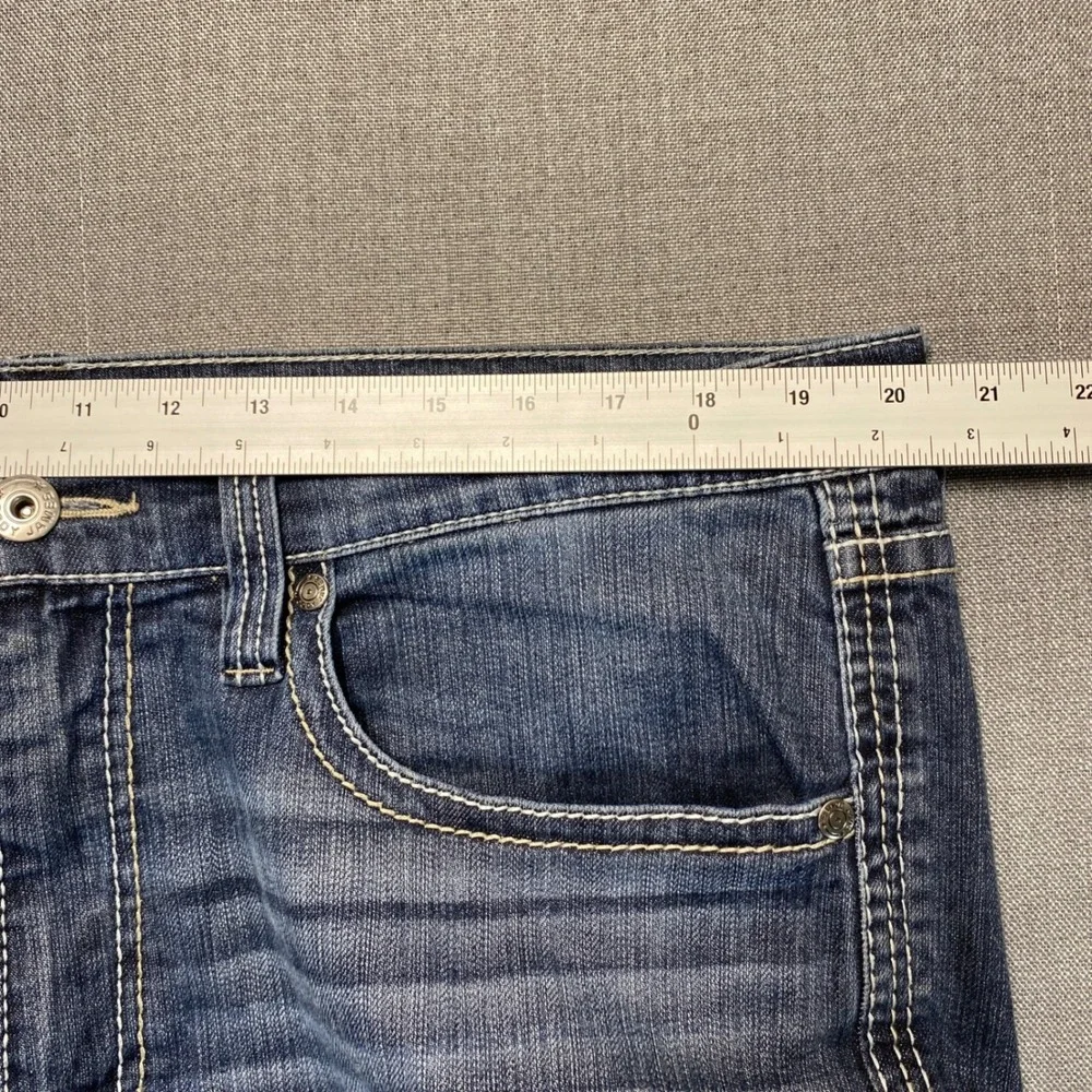 Cody James Mens Straight Leg Denim Jeans Blue Medium Wash 38x30 Western Stretch
